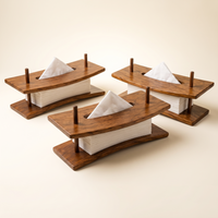 Pack of 3 Pure Sheesham Wood tissue holders