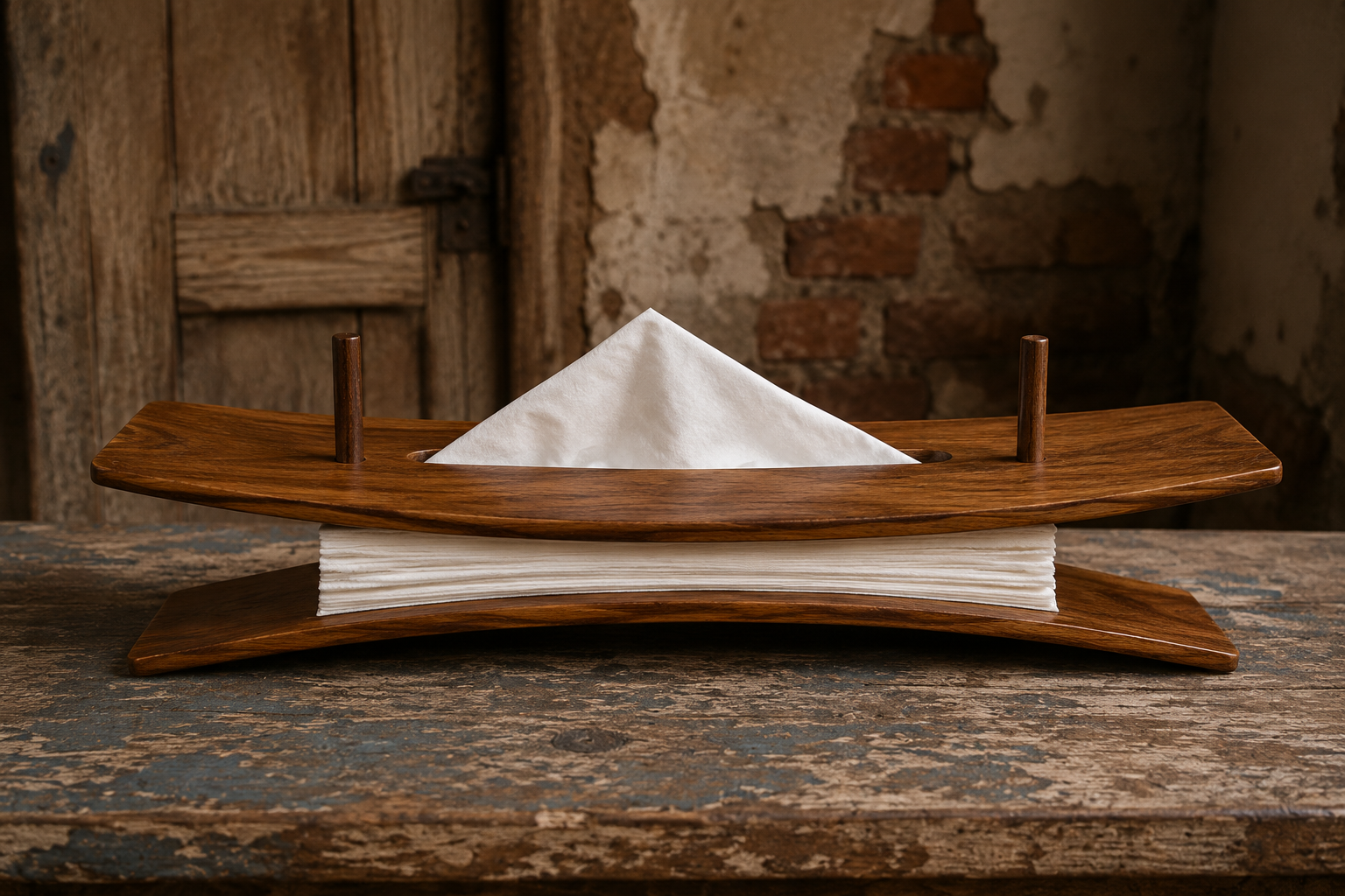 Handmade Wooden Tissue Holder