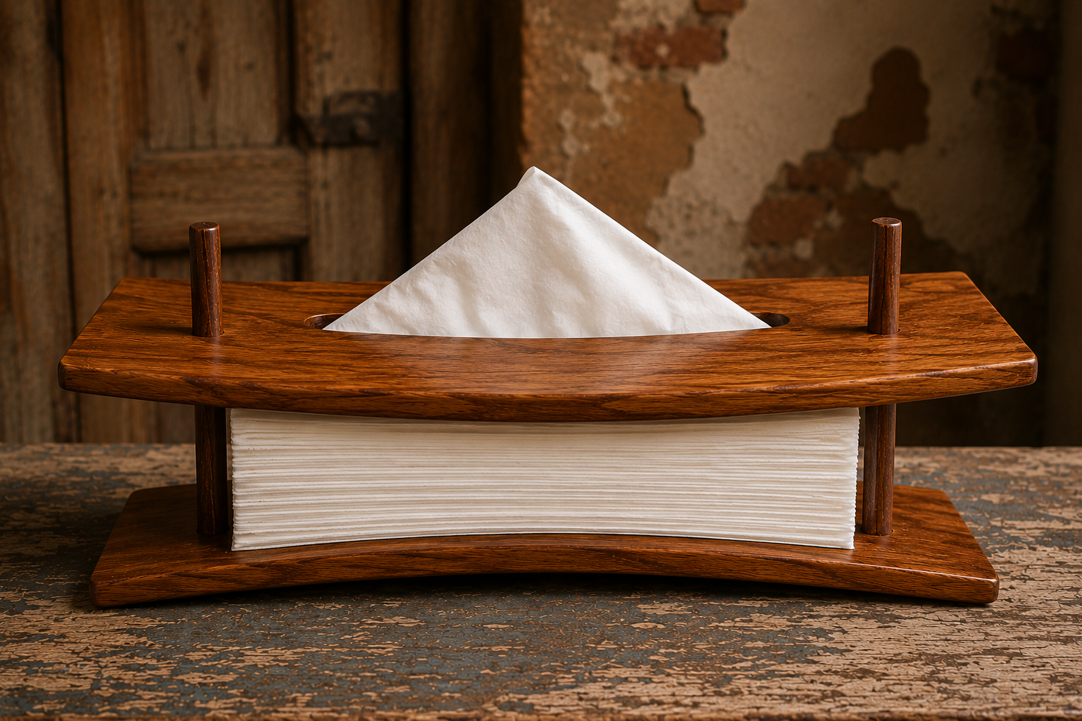 Handmade Wooden Tissue Holder