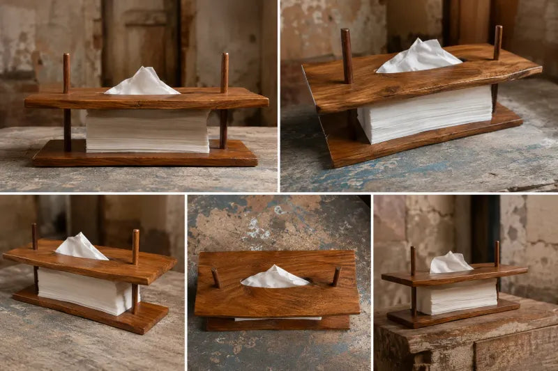 Multiple construction angles of the handmade tissue holder